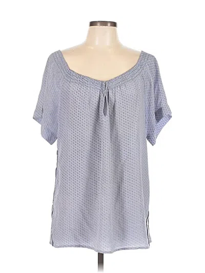 Pre-owned Rungolee Short Sleeve Blouse In Gray