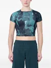 Running Order Printed Casey Top In Green