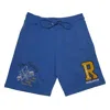 Runtz Fire Society Knit Shorts In Light Blue In Blue