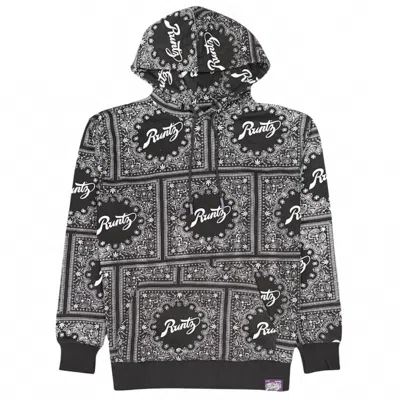 Runtz Men's Paisley Hoodie In Black