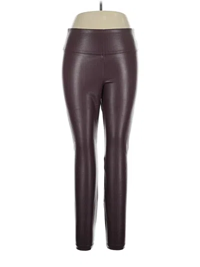 Pre-owned Runway Leggings In Burgundy