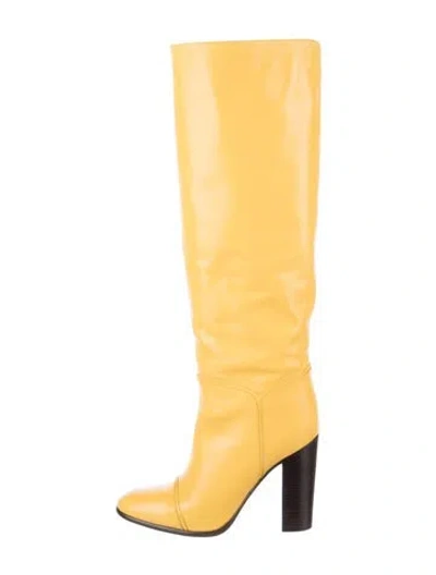 Pre-owned Runway Marc Jacobs Leather Boots In Yellow