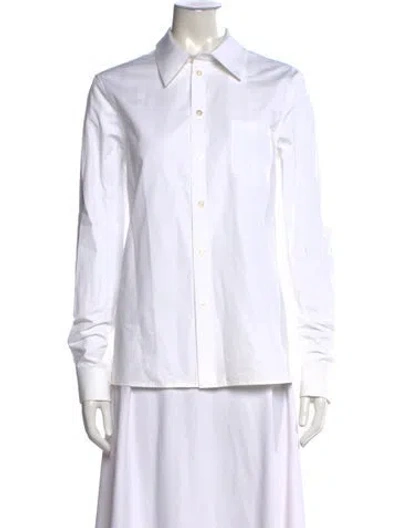 Pre-owned Runway Marc Jacobs Long Sleeve Button-up Top W/ Tags In White