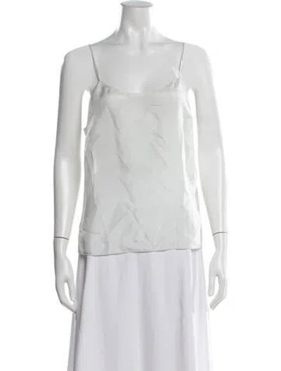 Pre-owned Runway Marc Jacobs Silk Scoop Neck Top In Green