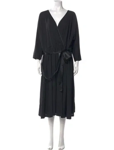 Pre-owned Runway Marc Jacobs V-neck Long Dress In Blue