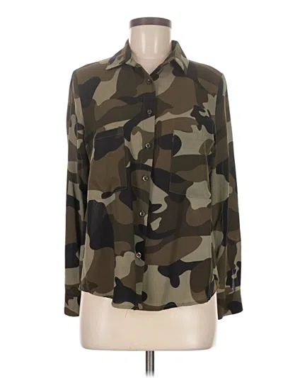Pre-owned Runway Paris Long Sleeve Button Down Shirt In Brown