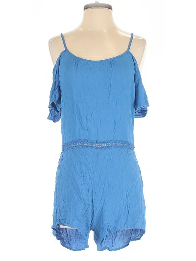 Pre-owned Runway Story Romper In Blue