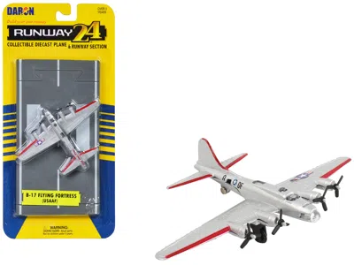 Runway24 Boeing B-17 Flying Fortress Bomber Aircraft Silver Metallic "united States Army Air Force" With Runw In White