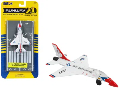 Runway24 General Dynamics F-16 Fighting Falcon Aircraft White "united States Air Force Thunderbirds" With Run In Multi