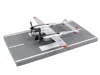 Runway24 Lockheed P-38j Lightning Fighter Aircraft Silver Metallic "united States Army Air Force" With Runway