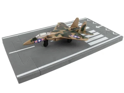 Runway24 Mcdonnell Douglas F-15 Eagle Fighter Aircraft Desert Camouflage "united States Air Force" With Runwa In Gray