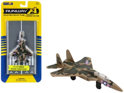 Runway24 Mcdonnell Douglas F-15 Eagle Fighter Aircraft Desert Camouflage "united States Air Force" With Runwa