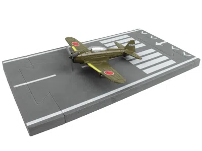 Runway24 Mitsubishi A6m Zero Fighter Aircraft Green "imperial Japanese Navy Air Service" With Runway Section