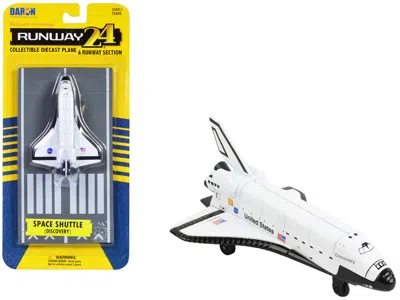Runway24 Nasa "discovery" Space Shuttle White "united States" With Runway Section Diecast Model Airplane By R