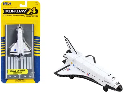 Runway24 Nasa "endeavour" Space Shuttle White "united States" With Runway Section Diecast Model Airplane By R