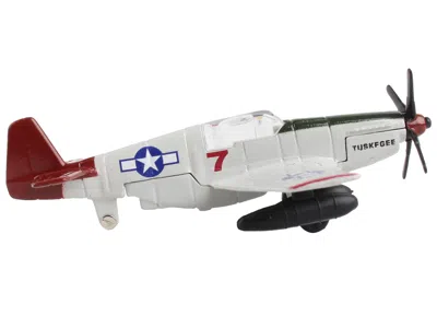 Runway24 North American P-51c Mustang Fighter Aircraft Gray "tuskegee Airmen-united States Army Air Force" Wi In White