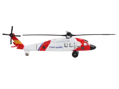 Runway24 Sikorsky Hh-60j Jayhawk Helicopter White And Red "united States Coast Guard" With Runway Section Die