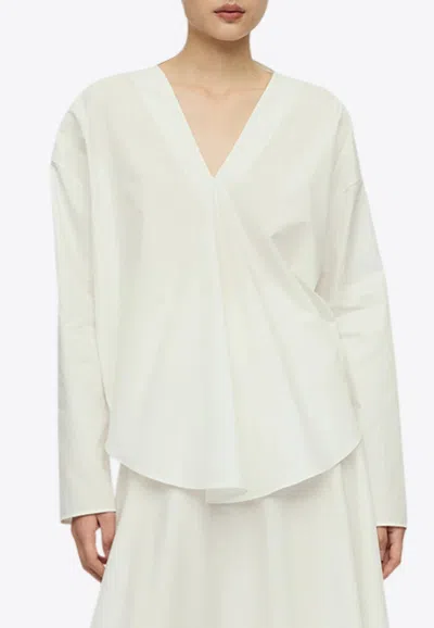 Ruohan Arno V-neck Blouse In White
