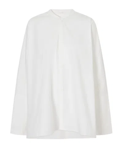 Ruohan Kael Asymmetrical Cotton-poplin Shirt In White