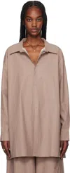 Ruohan Brown Classic Shirt In Re029ss25