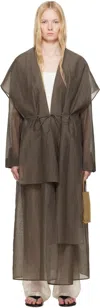 Ruohan Brown Copperi Trench Coat In Brown