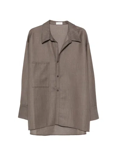 Ruohan Chest-pocket Long-sleeve Shirt In Animal Print