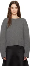 Ruohan Gray Cropped Sweater In Dim