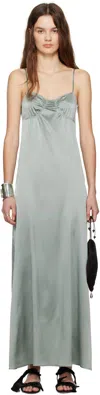 Ruohan Green Shell Maxi Dress In Re048ss25