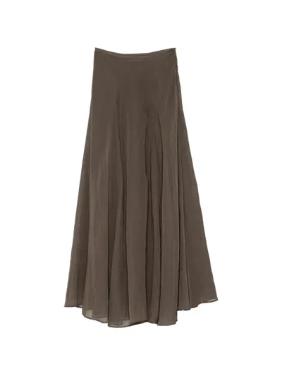 Ruohan Hier Pleated Skirt In Brown