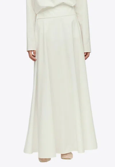 Ruohan Homa Wool And Cashmere Maxi Skirt In White