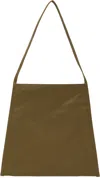 Ruohan Khaki Satin Tote In Deep Olive
