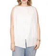 Ruohan Molle Sleeveless Top In White In White