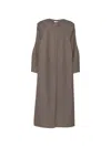 Ruohan Perim Peak-lapels Open-front Coat In Brown