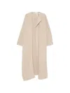 Ruohan Raas Collarless Open-front Coat In Pink