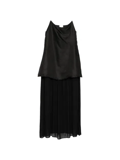 Ruohan Saba Spaghetti-strap Dress In Black
