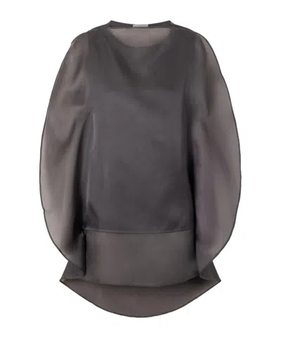 Ruohan Sheer Lightweight Shirt In Gray