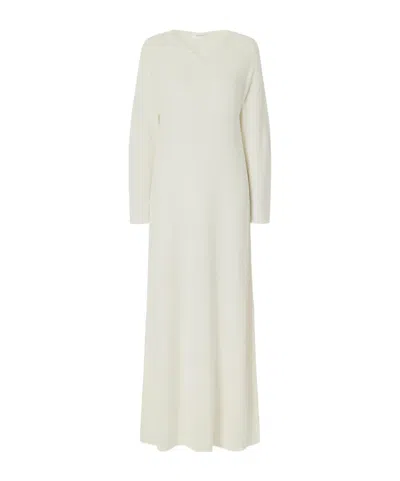 Ruohan Aelin Silk-chenille Maxi Dress In Neutral
