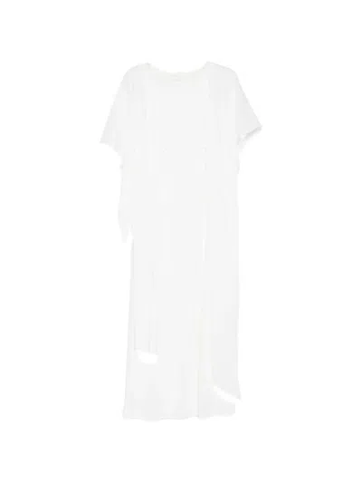 Ruohan Tobi Cape-style Dress In White
