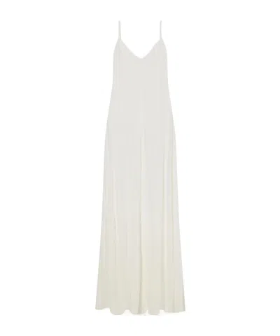 Ruohan Wool-blend Knitted Maxi Dress In White