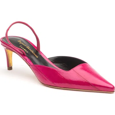 Rupert Sanderson Aminta Pointed Toe Slingback Pump In Pink