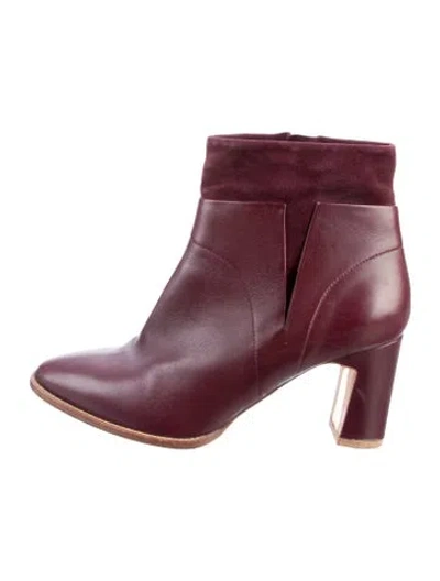 Pre-owned Rupert Sanderson Leather Boots In Burgundy