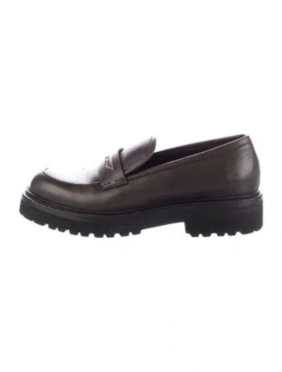 Pre-owned Rupert Sanderson Leather Loafers In Brown