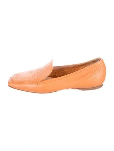 Pre-owned Rupert Sanderson Leather Loafers In Orange