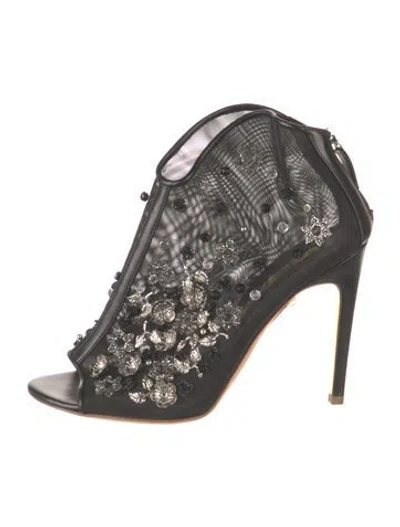 Pre-owned Rupert Sanderson Leather Printed Boots In Black