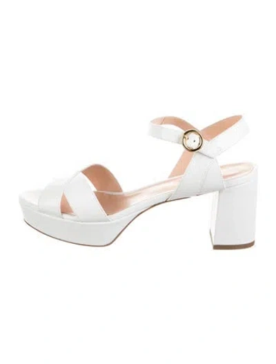 Pre-owned Rupert Sanderson Leather Sandals W/ Tags In White