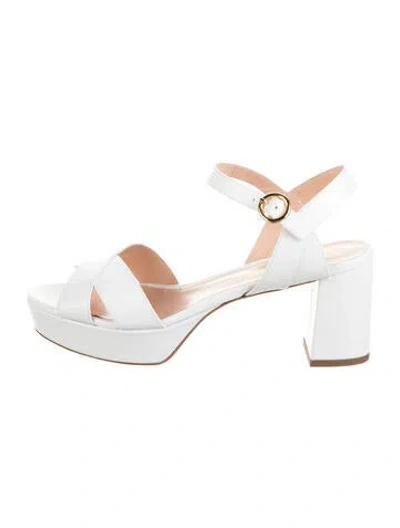 Pre-owned Rupert Sanderson Leather Sandals W/ Tags In White