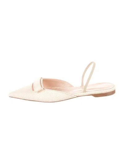 Pre-owned Rupert Sanderson Leather Slingback Flats In Neutrals