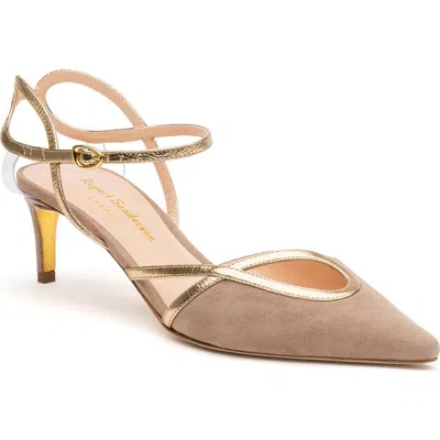 Rupert Sanderson Lunar Suede Metallic Pointed Toe Shoes In Animal Print