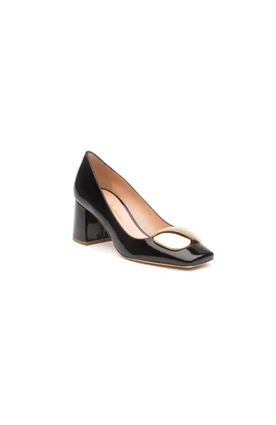 Rupert Sanderson Naxos Chrome Pebble Pump In Black