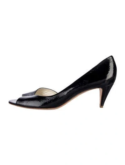 Pre-owned Rupert Sanderson Patent Leather D'orsay Pumps In Black